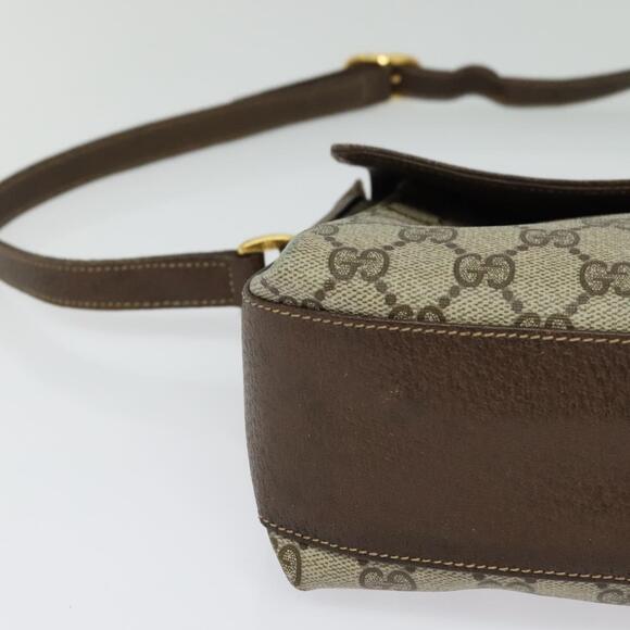 GUCCI GG Supreme Web Sherry Line Bag Pvc Beige Gold 904 02 084 - Picture 10 of 16